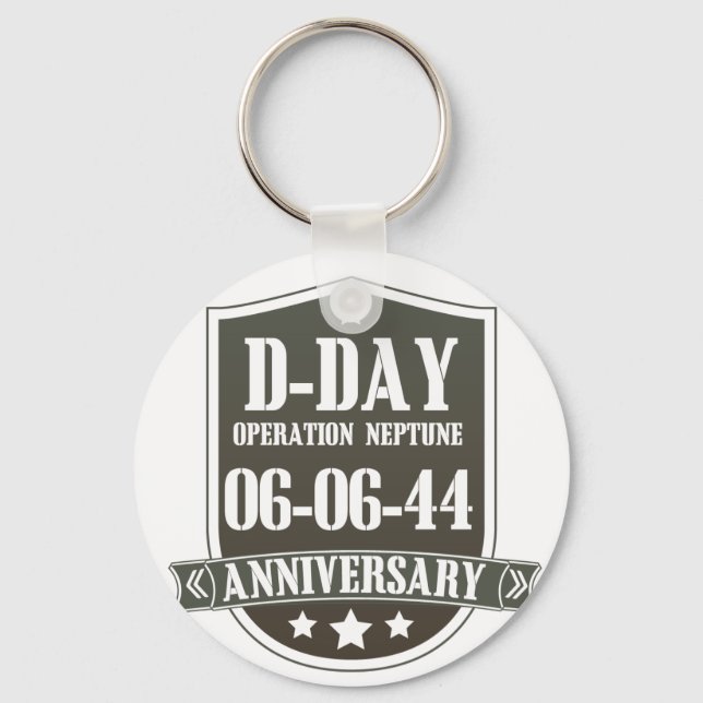 Chaveiro Logotipo do aniversário de D-Day (Frente)