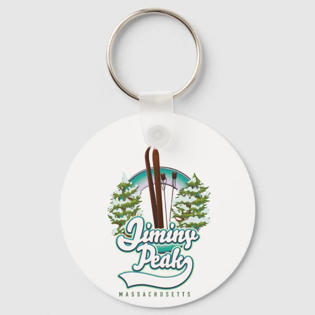 Chaveiro logotipo do jiminy peak massachusetts ski (Frente)