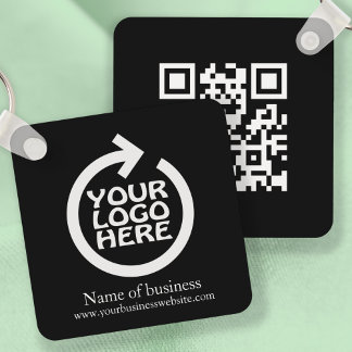 Chaveiro Logotipo e código QR Empresa personalizada