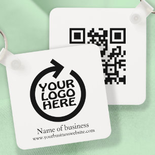 Chaveiro Logotipo e código QR Empresa personalizada