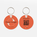 Chaveiro Logotipo e código QR lado 2 nos negócios da empres<br><div class="desc">Chaveiros personalizados de logotipo leve e à prova d'água com um design mínimo simples. Adicione seu URL para criar o código QR,  o logotipo e o texto. - disponível em várias cores para se adequar à sua identidade de marca,  você pode encontrá-la aqui: https://www.zazzle.com/collections/business_double_sided_keychains-119019686064790535</div>