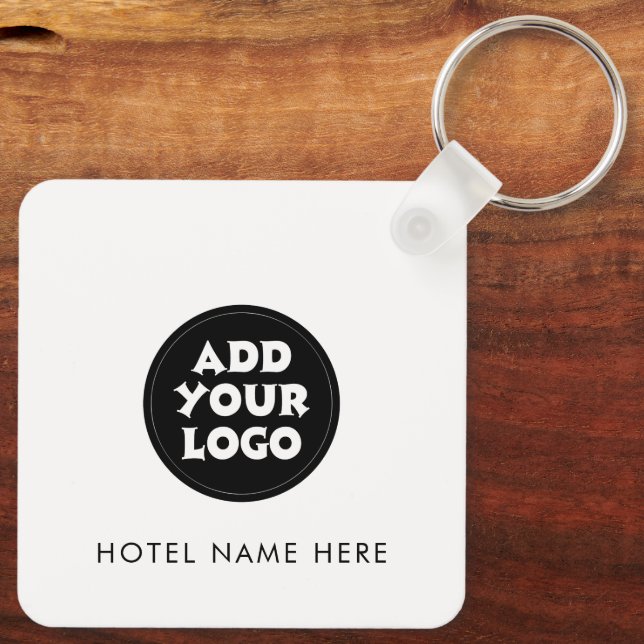 Chaveiro Logotipo e Nome de Hotel Simples  (Verso)