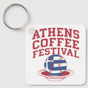 Chaveiro Logotipo Grego de Baseball em Café