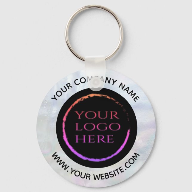 Chaveiro Logótipo holográfico da empresa personalizada (Frente)
