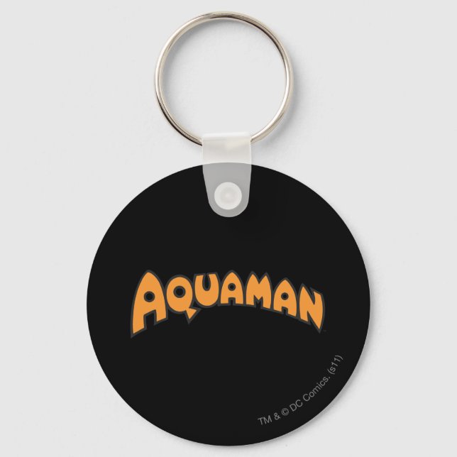 Chaveiro Logotipo Laranja Aquaman (Frente)