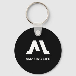 Chaveiro Logotipo Monocromático Amazing Life A