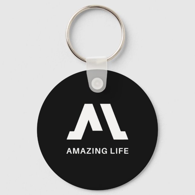 Chaveiro Logotipo Monocromático Amazing Life A (Frente)