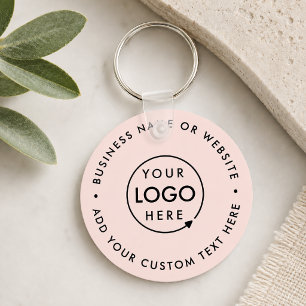 Chaveiro Logotipo para empresas Feminina Rosa Esbranquiç