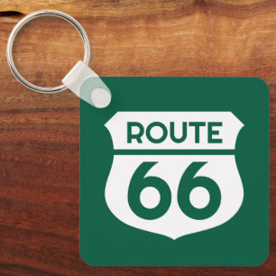Chaveiro Logotipo personalizado de placa de estrada de 66 e