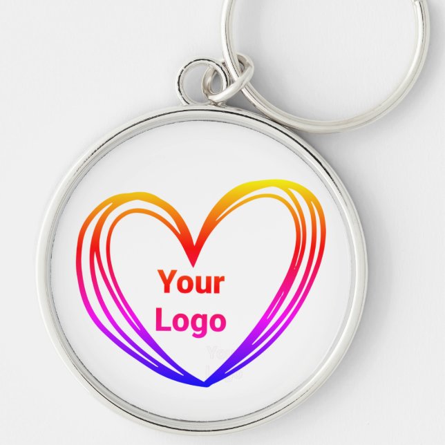 Chaveiro Logotipo personalizado simples e elegante aqui cl  (Frente)