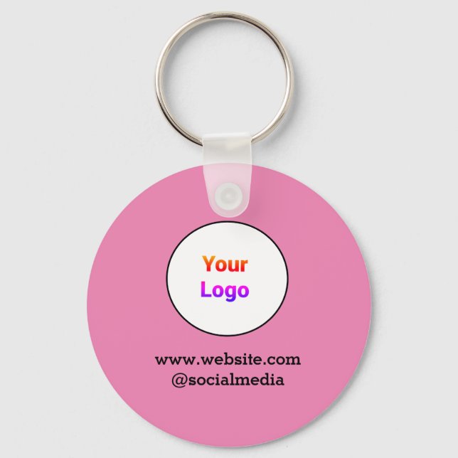 Chaveiro Logotipo personalizado simples e elegante aqui da  (Frente)