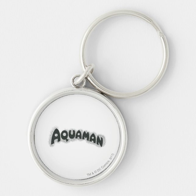 Chaveiro Logotipo Preto Grunge Aquaman (Frente)