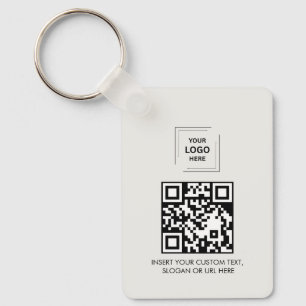 Chaveiro Logotipo QR Cinza Compartilhar Contato Design Prof