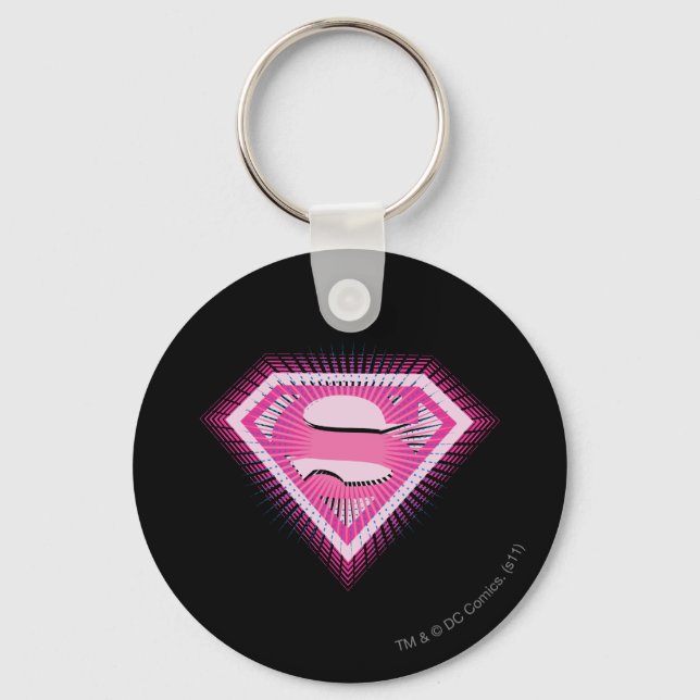 Chaveiro Logotipo rosa da Supergirl (Frente)