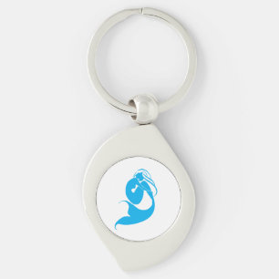 Chaveiro Logotipo Silhueta Azul