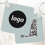 Chaveiro Logotipo simples Código QR Empresa<br><div class="desc">Adicione seu próprio logotipo e código QR a este design profissional minimalista impressionante. Altere a cor de fundo na Ferramenta Design ou envie um e-mail para squirrell@rocketmail.com para obter assistência sobre alterações de cor. Excelente para marcas de funcionários ou como promocional para seus funcionários, clientes e clientes. Ideal para um...</div>