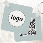 Chaveiro Logotipo simples Código QR Empresa<br><div class="desc">Adicione seu próprio logotipo e código QR a este design profissional minimalista impressionante. Altere a cor de fundo na Ferramenta Design ou envie um e-mail para squirrell@rocketmail.com para obter assistência sobre alterações de cor. Excelente para marcas de funcionários ou como promocional para seus funcionários, clientes e clientes. Ideal para um...</div>