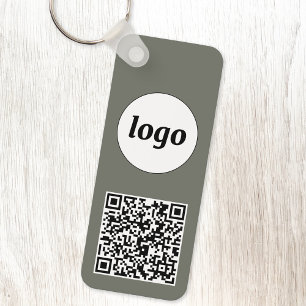 Chaveiro Logotipo simples Código QR Verde comercial