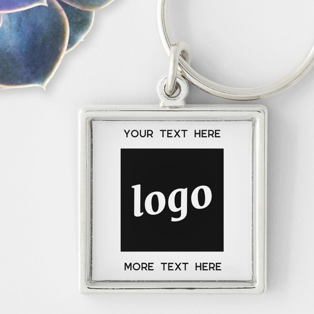 Chaveiro Logotipo Simples Com Empresa De Texto (Logo with custom text promotional business keychain)