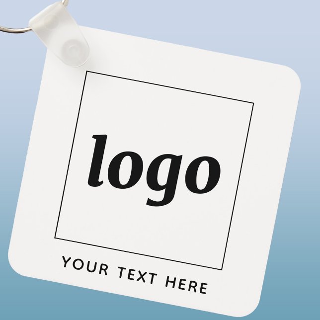 Chaveiro Logotipo Simples Com Empresa De Texto (Logo with text business promotional aluminium keyring keychain)