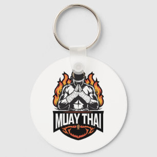 Chaveiro Logotipo tailandês Muay - Luta de boxe tailandesa