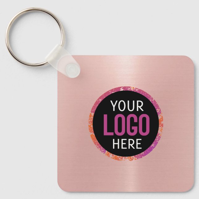 Chaveiro Logotipo, texto do código QR (Frente)