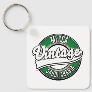 Chaveiro logotipo vintage da Arábia Saudita Meca