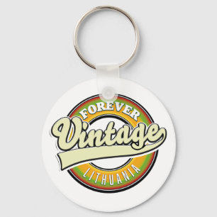 Chaveiro Logotipo vintage da lituânia para sempre.