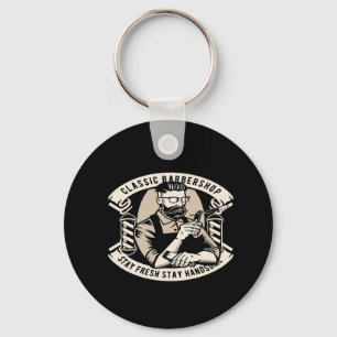 Chaveiro loja de barbearia clássica fique fresco fique boni