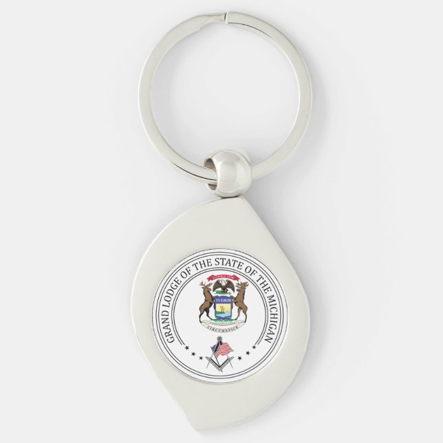 Chaveiro Loja de Freemasonry do estado de Michigan (Frente)