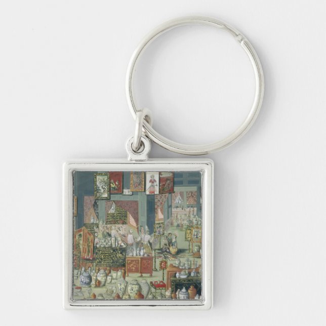 Chaveiro Loja que vende bens chineses, mediados do século (Frente)