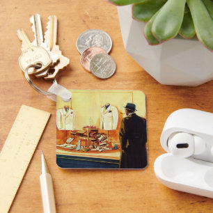 Chaveiro Loja Vintage Business Retail, Compro Man Window