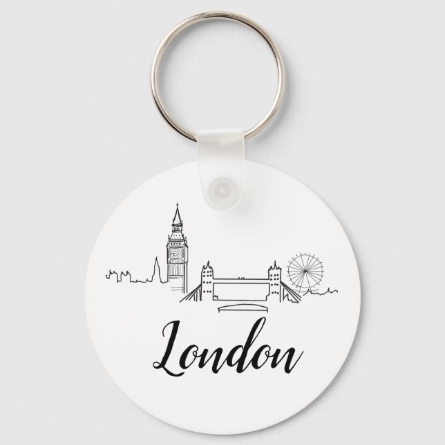 Chaveiro London British Illustration (Frente)