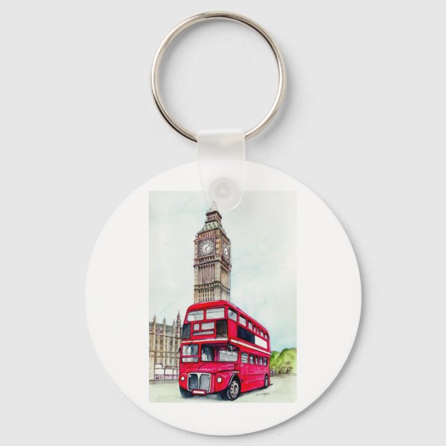 Chaveiro London Bus e Big Ben (Frente)