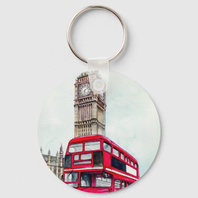 Chaveiro London Bus e Big Ben (Frente)