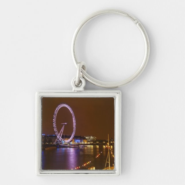 Chaveiro London Eye, River Thames e luzes de (Frente)
