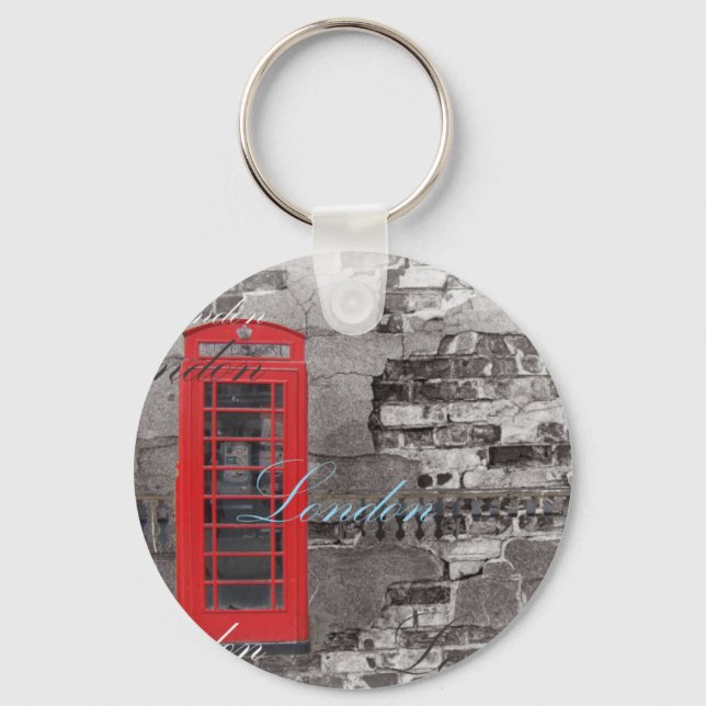 Chaveiro London Traveler Scripts Red Telephone Booth (Frente)