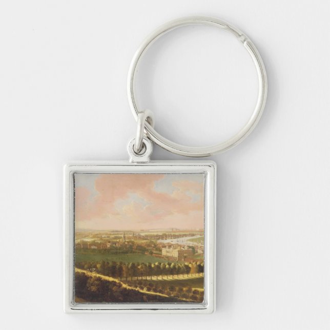 Chaveiro Londres do monte de Greenwich, c.1680 (óleo em (Frente)