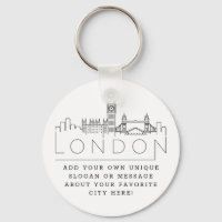 Londres, Inglaterra Estilizou Skyline | Slogan Per