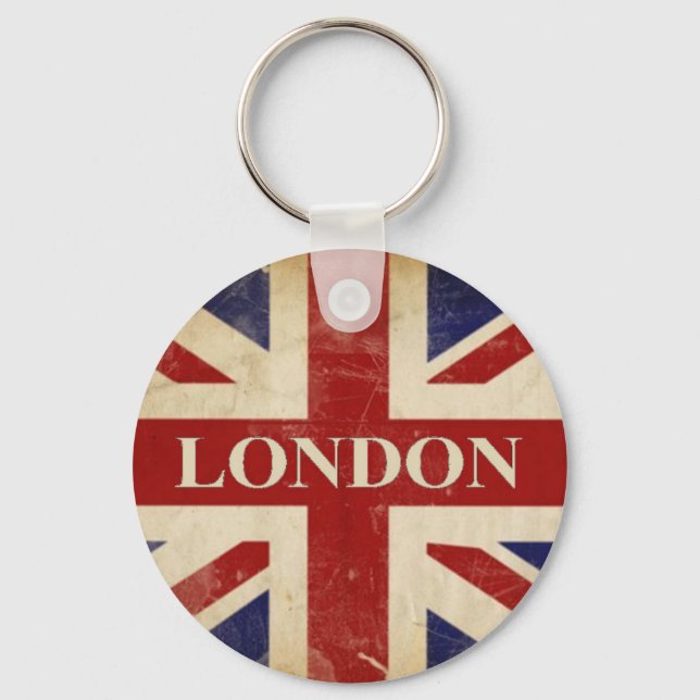 Chaveiro Londres - Union Jack - I Love London (Frente)
