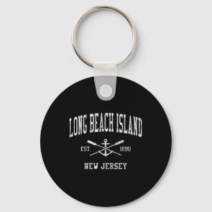 Chaveiro Long Beach Island Nj Vintage Crossed Oars & Bo