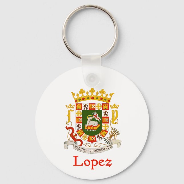 Chaveiro Lopez Shield de Porto Rico (Frente)