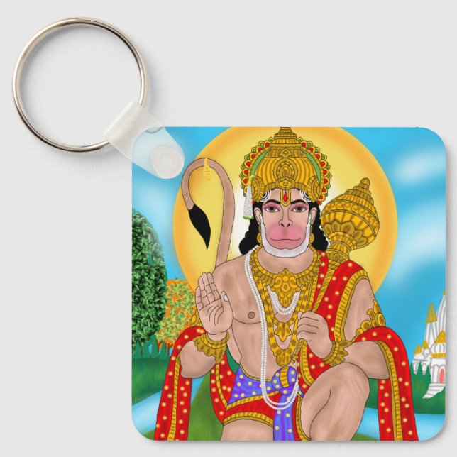 Chaveiro Lord Hanuman Keyring – Spiritual Keychain for Ever (Frente)