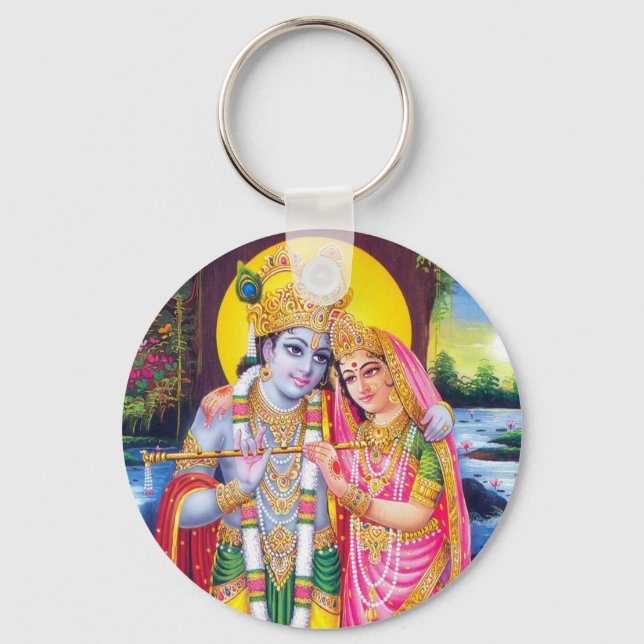 Chaveiro Lord Krishna e Radha (Frente)