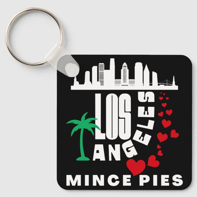 Chaveiro Los Angeles ama Mince Pies Cityscape (Frente)
