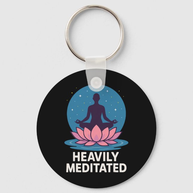 Chaveiro Lótus de Yoga Profundamente Meditado (Frente)