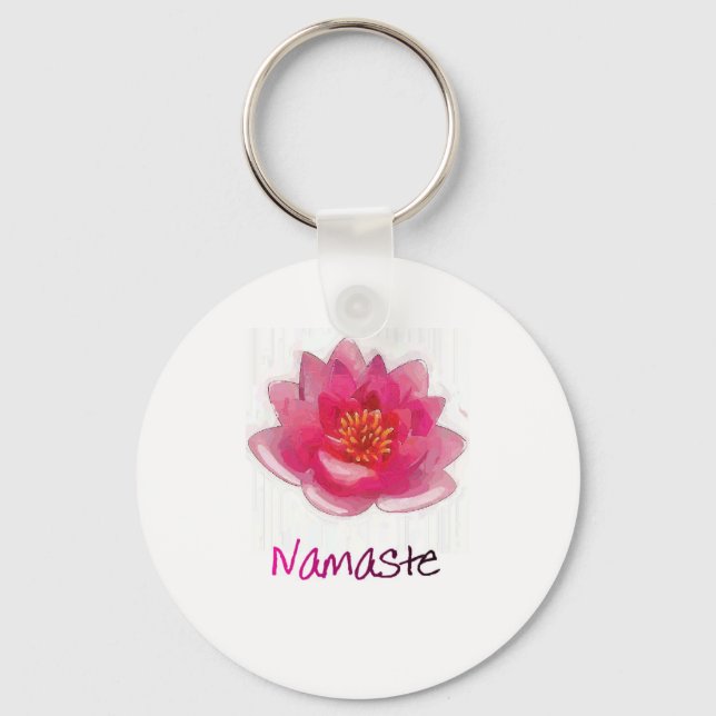 Chaveiro Lotus Flower "Namaste" Yoga Gifts (Frente)