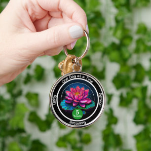 Chaveiro Lotus Sobriety Chip   Medalhão Personalizado de 12