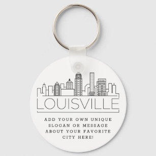 Chaveiro Louisville, KY Stylizou Skyline   Slogan Personali