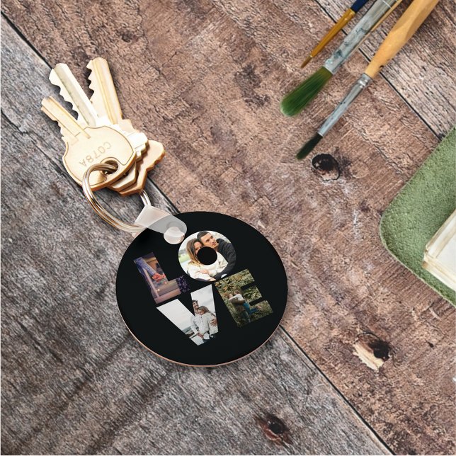 Chaveiro LOVE - 4 Couples/Family Photo Collage Teplate (Criador carregado)